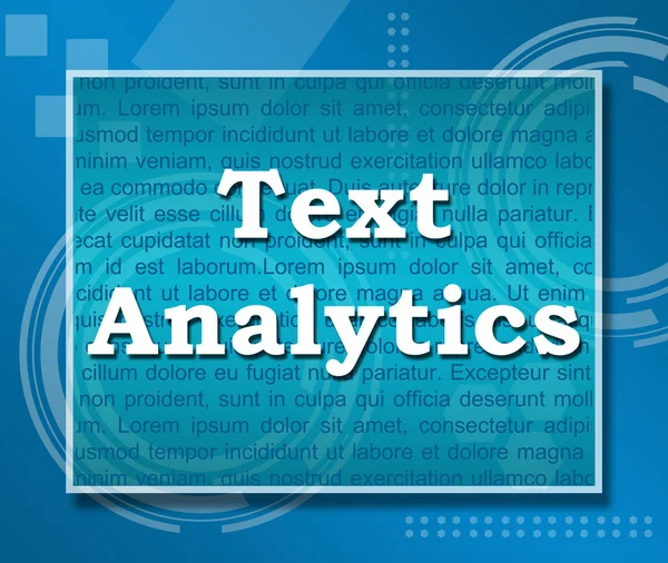 Text Analytics Abstract Blue Background Square