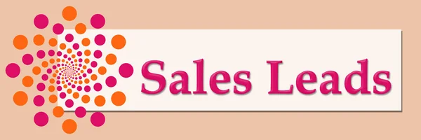 Sales Leads Pink Orange White Horizontal