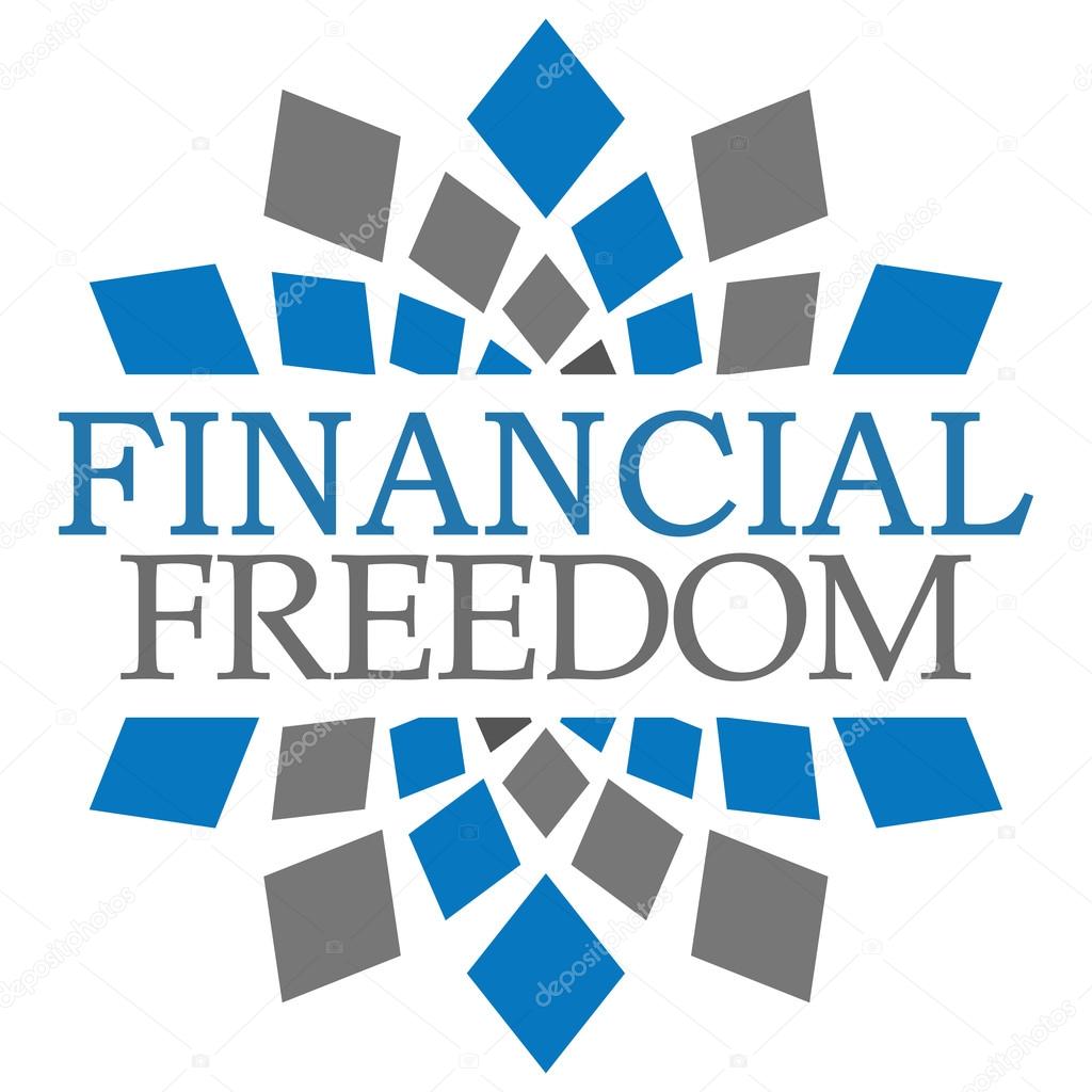 Financial Freedom Blue Grey Elements Square 