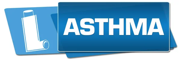 Astma Tekst Geschreven Blauwe Achtergrond — Stockfoto
