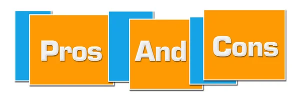 蓝色橙色背景下的正反两方面文字 — 图库照片