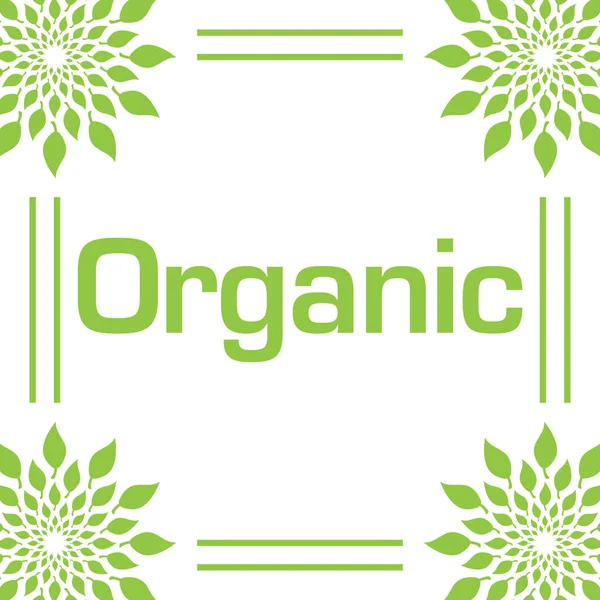 Organický Koncept Obrázek Textem Napsaným Zeleném Pozadí — Stock fotografie