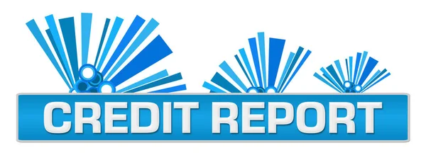 Tekst Raportu Kredytowego Napisany Niebieskim Tle — Zdjęcie stockowe