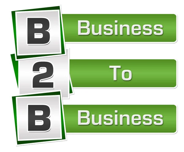 B2B Business Business Tekst Geschreven Groen Grijze Achtergrond — Stockfoto