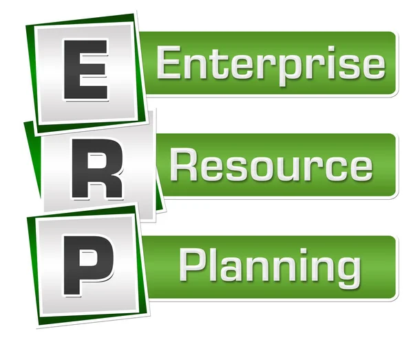 Erp Enterprise Resource Planning Text Written Green Grey Background — Stock Photo, Image