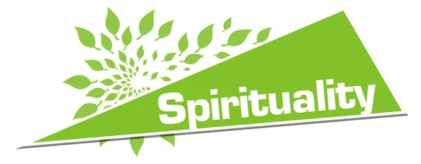 Spirituality Text Written Green Background — Stock Photo, Image