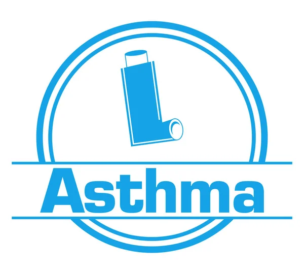 Asthme Texte Écrit Sur Fond Bleu — Photo