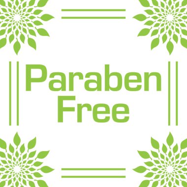 Metin ve yapraklarla paraben serbest konsept resmi.