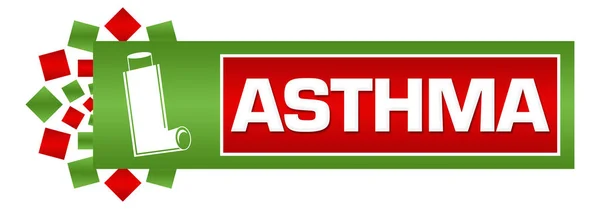 Asthma Text Written Red Green Background — Stock Photo, Image