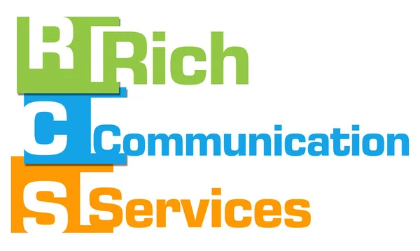 Rcs Rich Communication Services Text Auf Buntem Hintergrund — Stockfoto