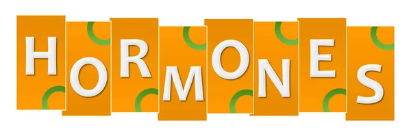 Hormone Text Über Orange Grünen Hintergrund Geschrieben — Stockfoto