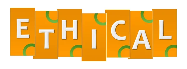 Ethical Text Written Orange Green Background — Stock Photo, Image