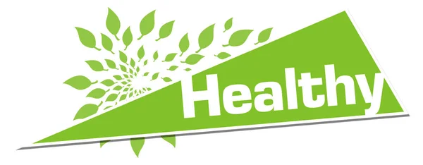 Egészséges Szöveg Zöld Háttérrel Írva — Stock Fotó