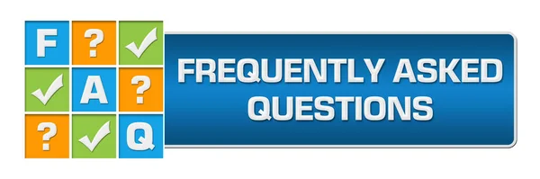 Faq Concept Image Text Blue Colorful Background — Stock Photo, Image