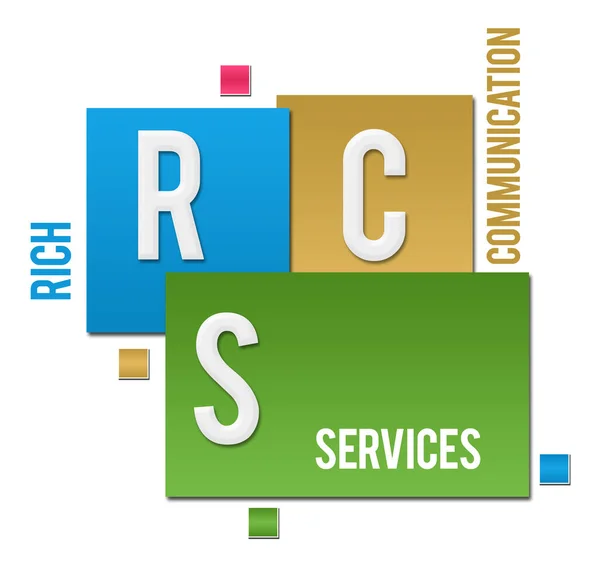 Rcs Rico Texto Servicios Comunicación Escrito Sobre Fondo Colorido — Foto de Stock
