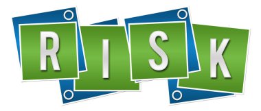 Mavi yeşil arkaplan üzerine yazılmış risk metni.