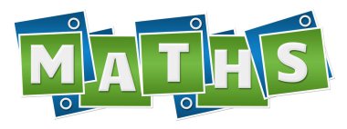 Mavi yeşil arkaplan üzerine yazılmış matematik metin alfabesi.