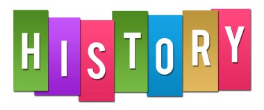 Renkli arkaplan üzerine yazılmış geçmiş metni.