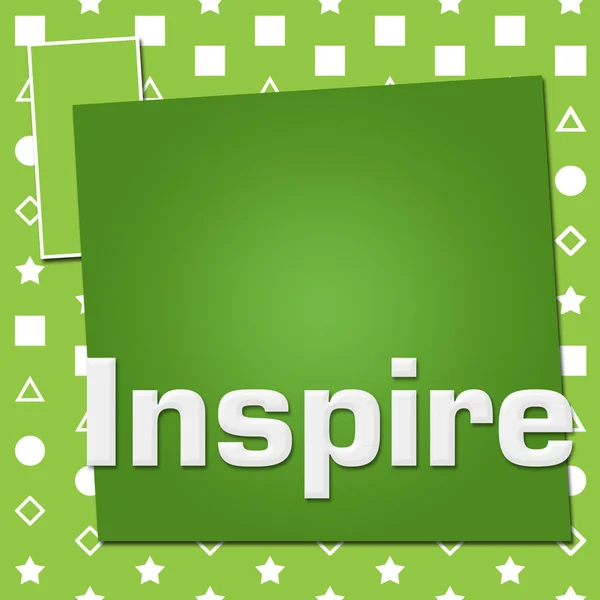 Inspire Text Written Green Background — Stock Photo, Image