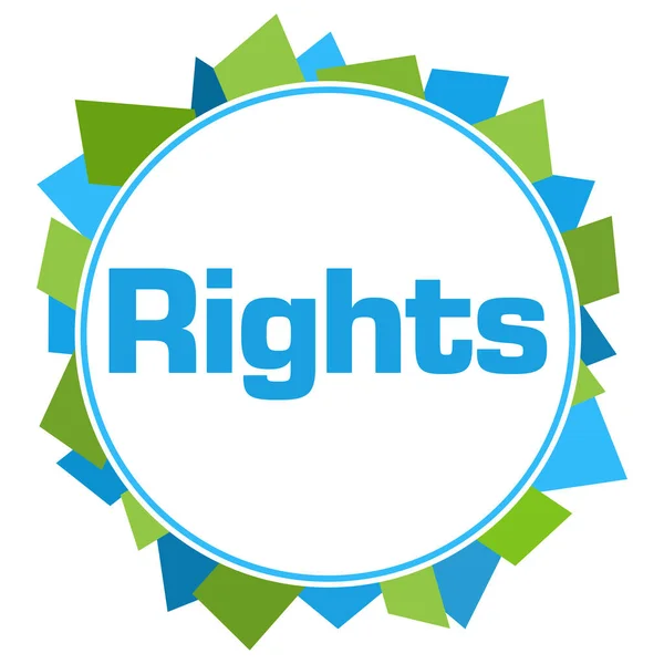 Direitos Texto Escrito Sobre Fundo Verde Azul — Fotografia de Stock