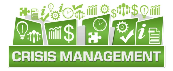 Crisis Management Text Written Green Background — Stock Photo, Image