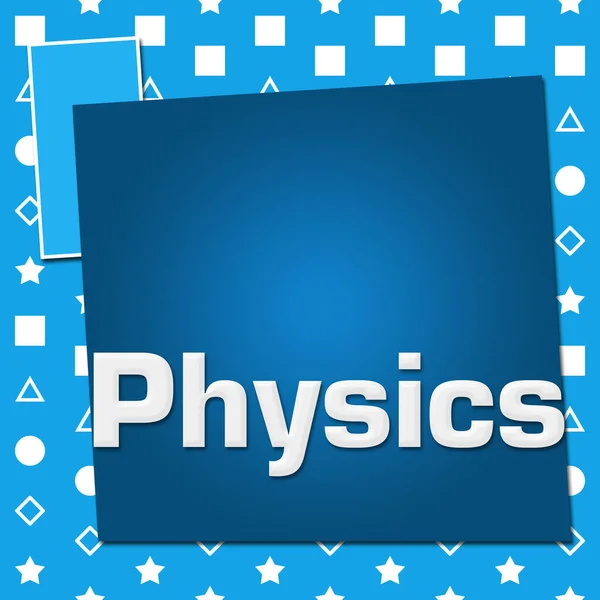 Fysica Tekst Geschreven Blauwe Achtergrond — Stockfoto