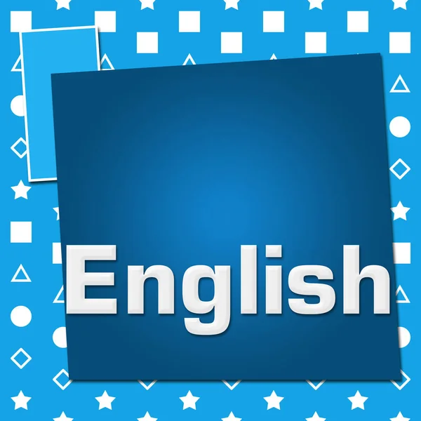 Testo Inglese Scritto Sfondo Blu — Foto Stock