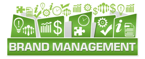 Brand Management Text Written Green Background — Stock Photo, Image