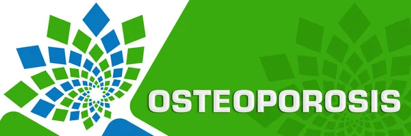 Osteoporosis Texto Escrito Sobre Fondo Verde Azul — Foto de Stock