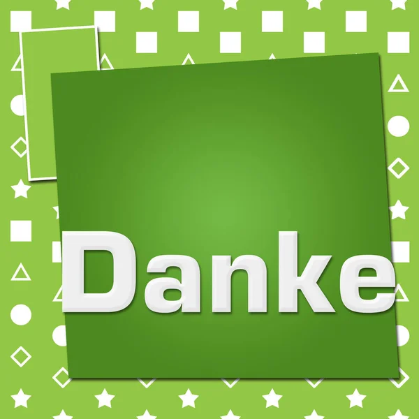 Danke Text Written Green Background — Stock Photo, Image