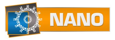 Mavi turuncu arkaplan üzerine yazılmış nano metin.