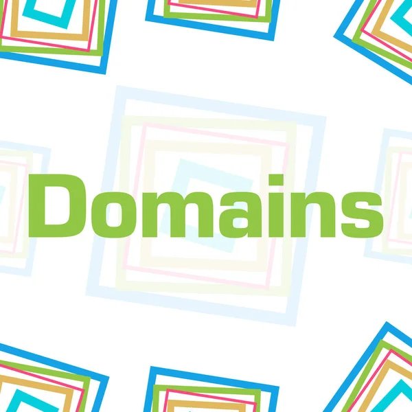 Domains Concept Image Text Green Colorful Background — Stockfoto