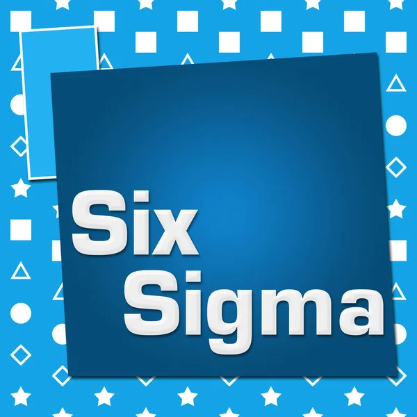 Six Sigma Texte Écrit Sur Fond Bleu Vert — Photo