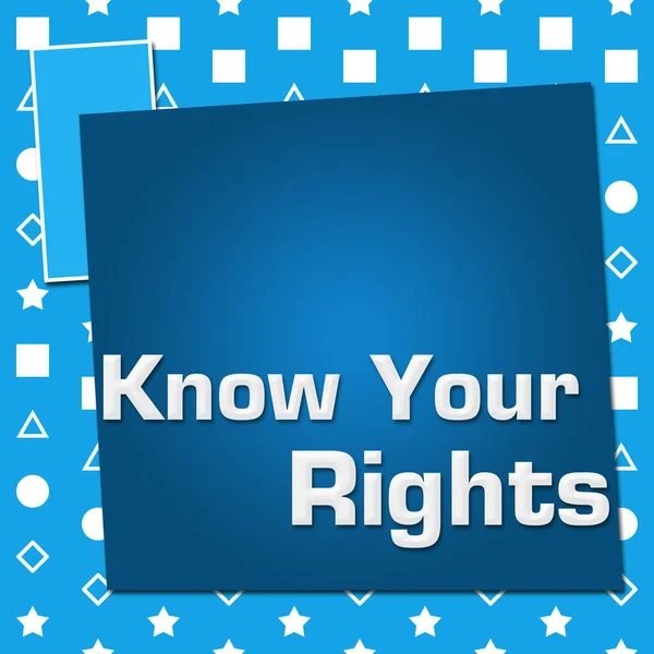 Conheça Seus Direitos Texto Escrito Sobre Fundo Azul — Fotografia de Stock