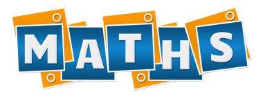 Matematik mavi turuncu arkaplan üzerine yazılmış metin alfabesi.
