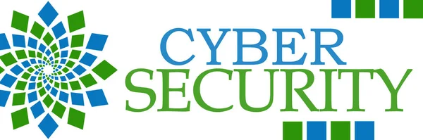 Cybersecurity Tekst Geschreven Blauw Groene Achtergrond — Stockfoto