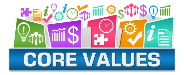 Core Values Text Written Colorful Background — Stock Photo, Image