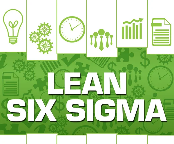 Lean Six Sigma Text Written Green Background — Stock Photo, Image