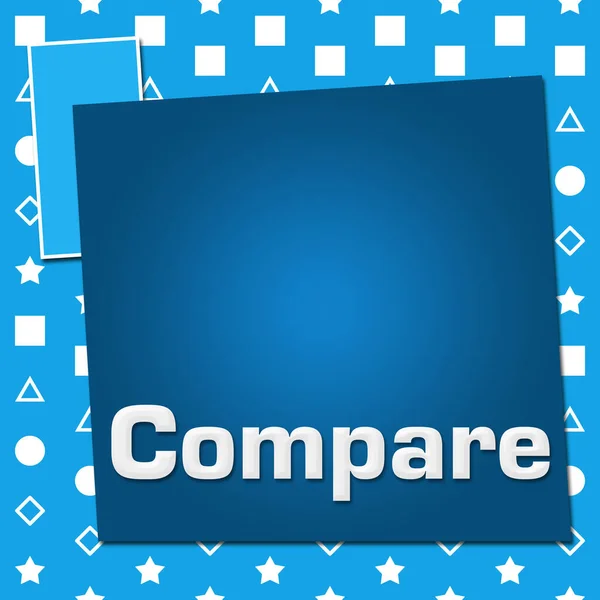 Compare Text Written Blue Background — Stock Photo, Image