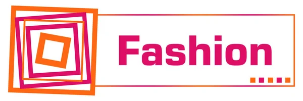 Fashion Text Written Pink Orange Background — Stock Photo, Image