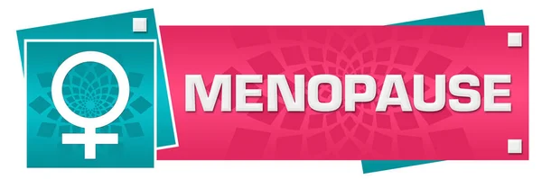 Menopause Text Auf Rosa Türkisfarbenem Hintergrund Geschrieben — Stockfoto