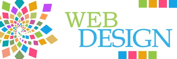 Web Design Κείμενο Γραμμένο Πάνω Από Πολύχρωμο Φόντο — Φωτογραφία Αρχείου