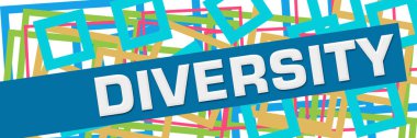 Renkli arkaplan üzerine yazılmış çeşitlilik metni.