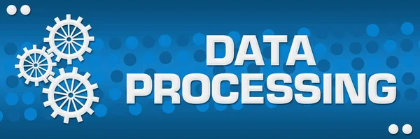 Data Processing Text Written Blue Background — Stock Photo, Image