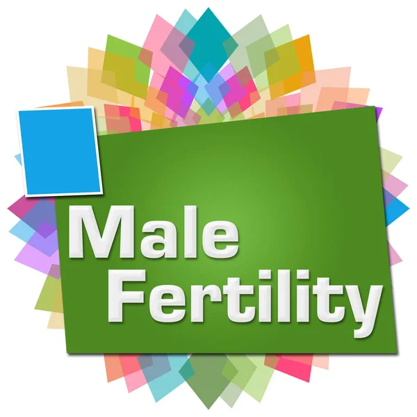 Männliche Fruchtbarkeit Text Über Grünen Bunten Hintergrund Geschrieben — Stockfoto
