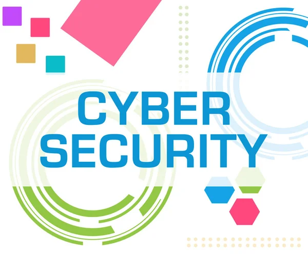 Cybersecurity Tekst Geschreven Kleurrijke Achtergrond — Stockfoto