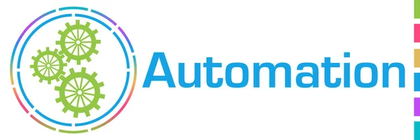 Automatiseringstekst Geschreven Kleurrijke Achtergrond — Stockfoto