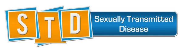 Std Sexually Transmitted Disease Text Written Blue Orange Background — Stock Photo, Image