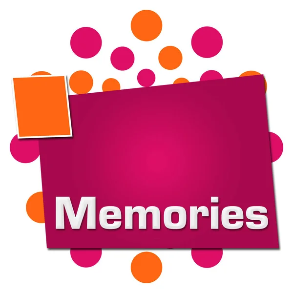 Vzpomínky Text Napsaný Přes Růžové Oranžové Pozadí — Stock fotografie