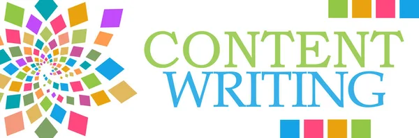 Content Writing Text Written Colorful Background — Stock Photo, Image